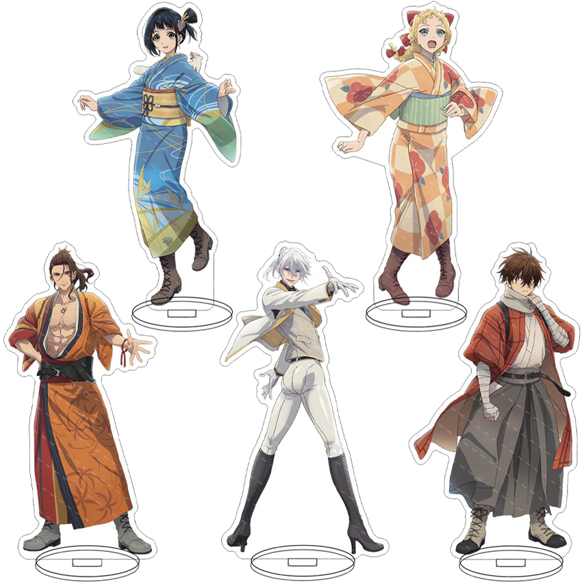 Figma Stand Set - 16CM アニメ スパークス・オブ・トゥモロー ‌ 坂本景八、桃川稲子、三富洋介、リクケンゴのコスプレアクリルスタンドオーナメントギフト