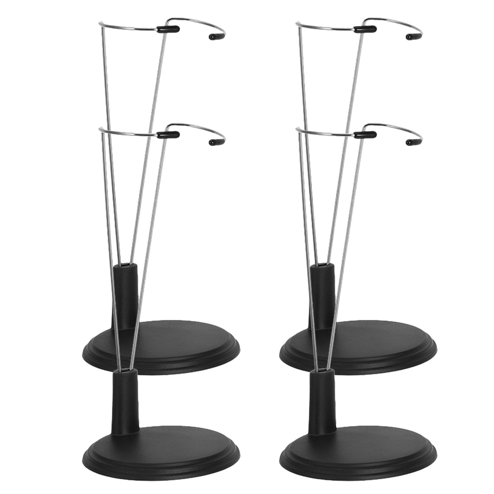 Action Figure Stand - 4個入り、高さ調節可能なアクションフィギュア用ディスプレイスタンド。大型ベースで安定した支えを提供し、伸縮式のウエストホルダーが付いています。パーティーやイベントでの展示、光るスティックの展示に最適。