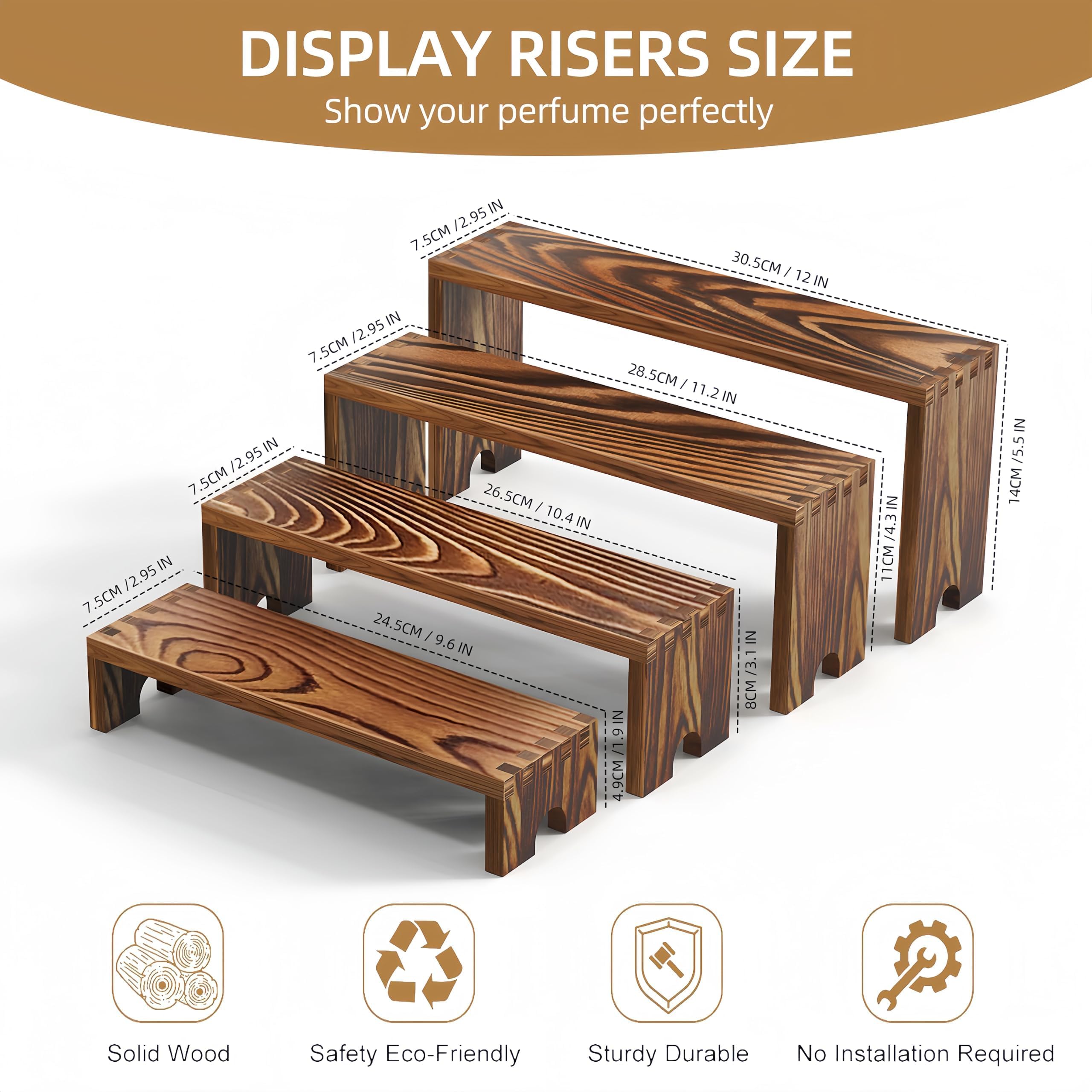 2段式木製ディスプレイスタンド（ベンダーイベント用）、積み重 - Display Risers Set のレビューと価格